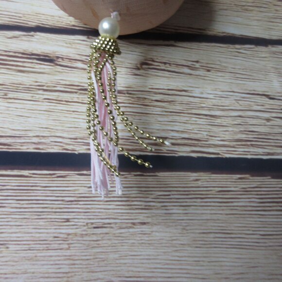 Believe in Vintage Porcelain Doll Head &amp; Ball with Tassel Christmas Ornament - Picture 4 of 7